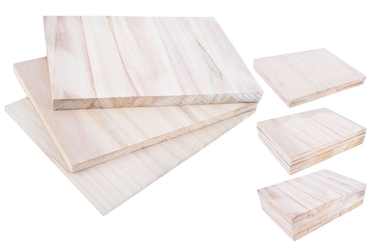 Lote de 5 tablas rotas, madera de pino blanco, 9-15-20 mm