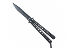 Butterfly Knife - Black Stainless steel, 22 cm