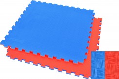Tatami Puzzle 4 cm, Bleu & Rouge, Motif Paille de Riz | WTF