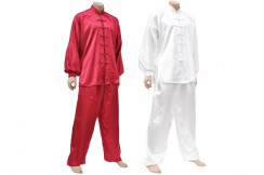 Taiji Uniforml, Imitation Silk, Red/ White