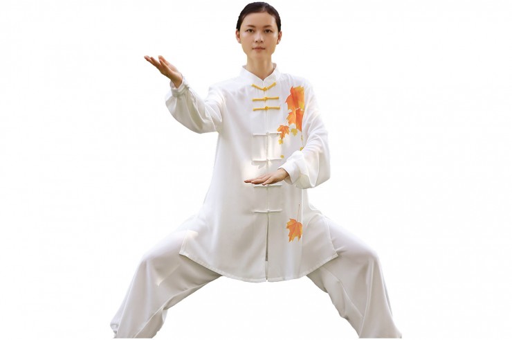 Uniform, Taiji Slanted Opening, Short Sleeves, Imitation Silk, «Orchid»