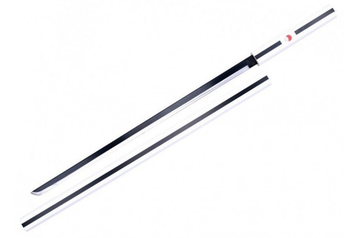 Katana Shirasaya Branca com Lâmina de Madeira, Sasuke Uchiha - Naruto