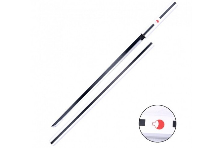 Katana Shirasaya Branca com Lâmina de Madeira, Sasuke Uchiha - Naruto