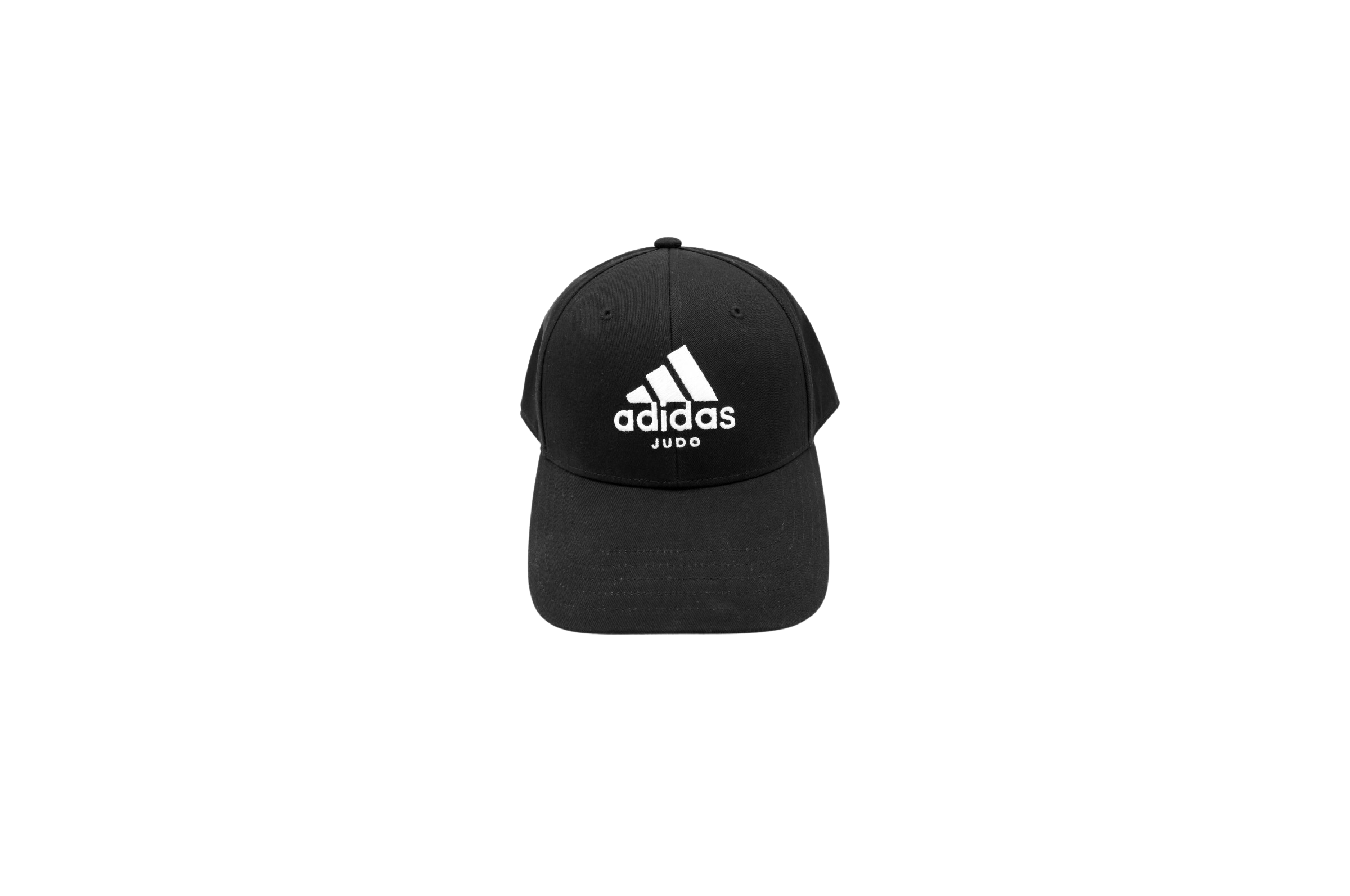 Casquette Adidas en coton noir avec logo et nom de la marque brodé