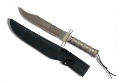 Couteau de Survie & Combat, poignée métallique (23cm)