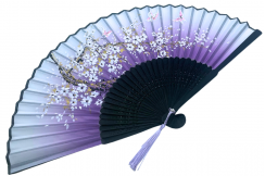 Light Summer Fan, White & Golden Petal