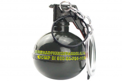 Keychain, round grenade - Steel