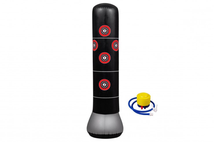 Stanting punching bag, Lightly perforated - Inflatable, Metal Boxe