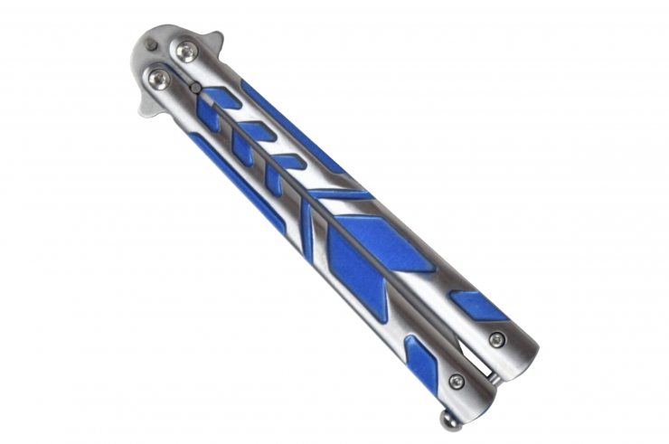 Papillon knife - Blue robot, Stainless steel (22cm)
