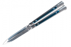 Couteau Papillon - Parallel Blue, Acier inoxydable (23.5cm)