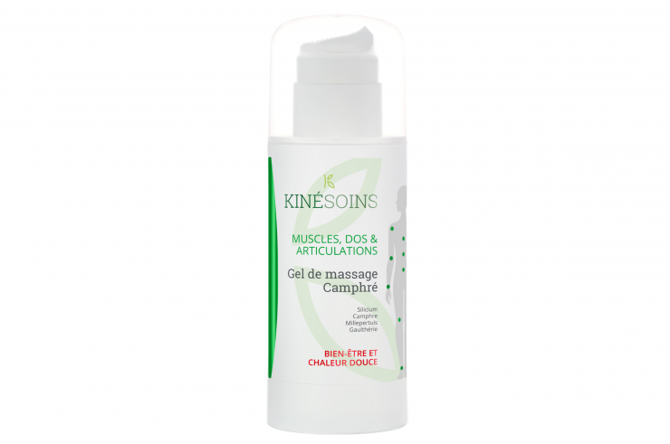 Gel de massage Camphré & Silicium - Soin chauffant, Kinésoins