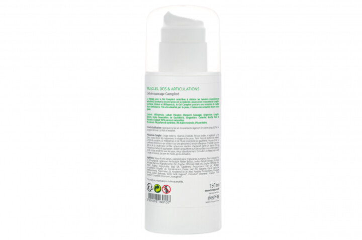 Gel de massagem, Cânfora e Silício - Tratamento térmico, Kinésoins
