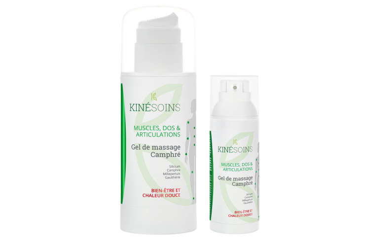 Massage gel, Camphor & Silicon - Heating treatment, Kinésoins