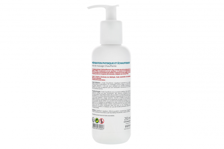 Huile de massage Chauffante - Soin chauffant, Kinésoins (250 ml)