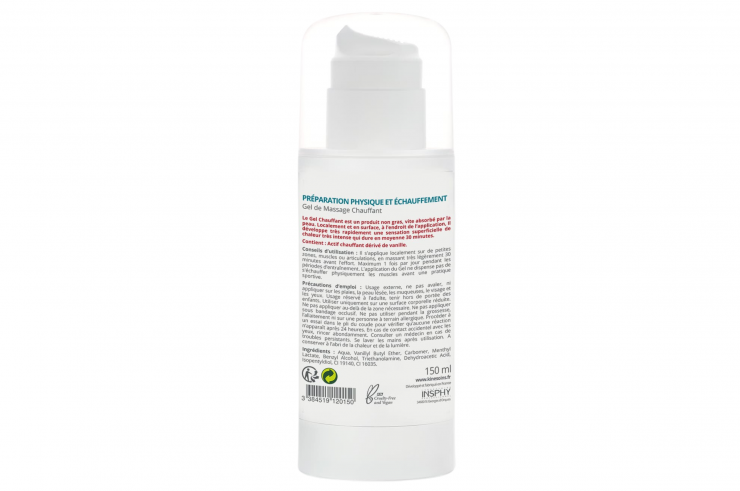 Gel de masaje térmico - Tratamiento térmico, Kinésoins (150ml)