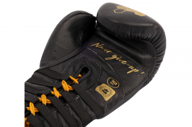 Pro Lace-up Boxing Gloves, Leather - NewCode, Montana
