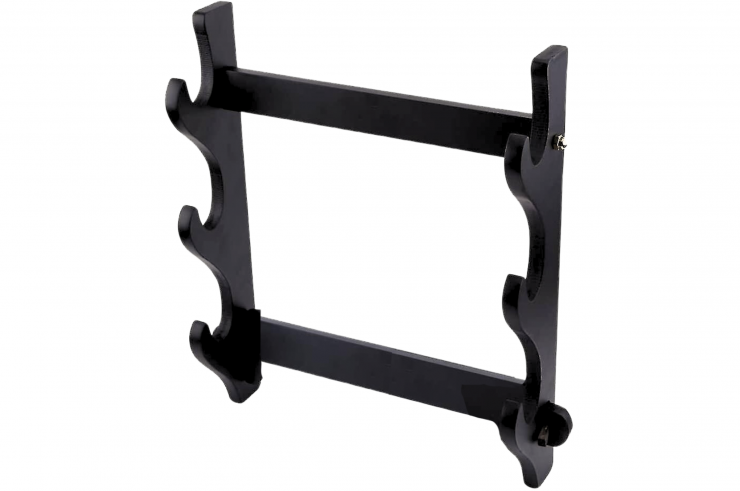 Wall Mount, 3 Weapons - Black wood