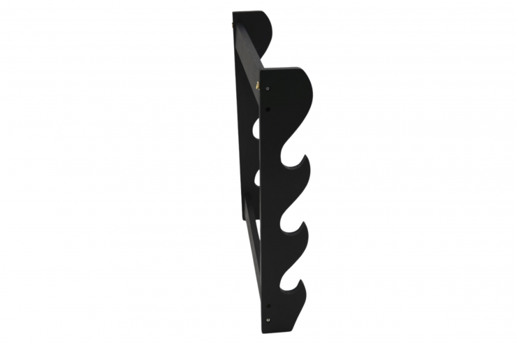 Wall Mount, 3 Weapons - Black wood