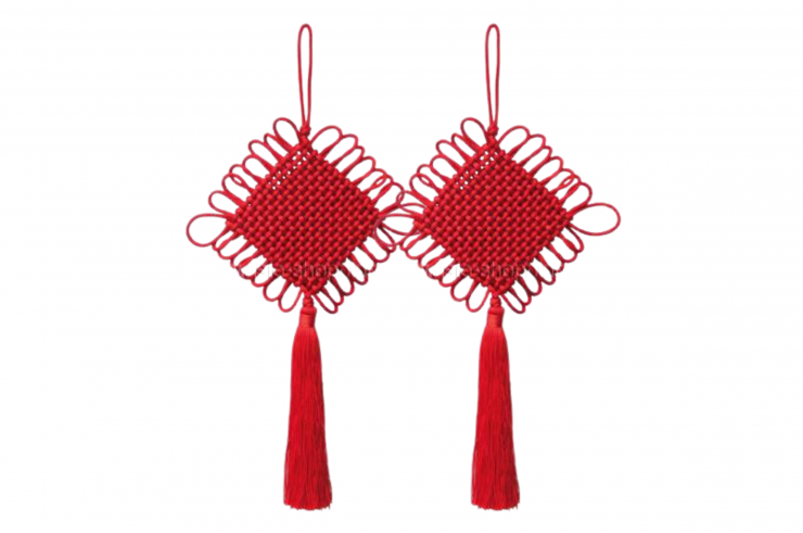 Traditional Chinese decoration (Set of 2) - Knotted pompom