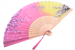 Light Summer fan, Gradient pink/yellow