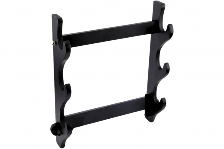 Wall Mount, 3 Weapons - Black wood
