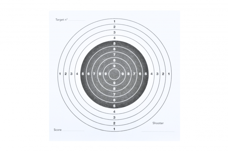 Paper targets for shooting, Small format - Pack of 10