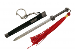 Keychain & Decoration - Han Straightswords, black/silver scabbard