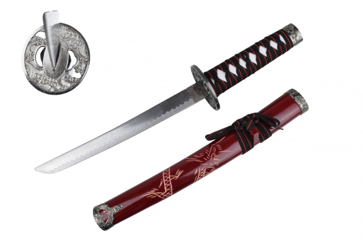 Ornamental Tanto, Dragon Engraving