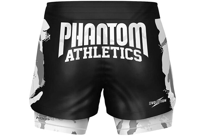 Fightshort Fusion - 2 in 1, Winter Camo, Phantom Athletics
