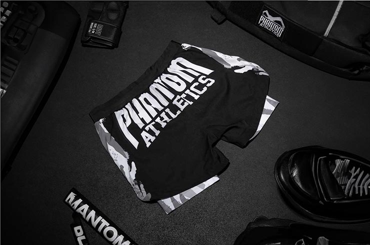 Fightshort Fusion - 2 en 1, Camuflaje de invierno, Phantom Athletics