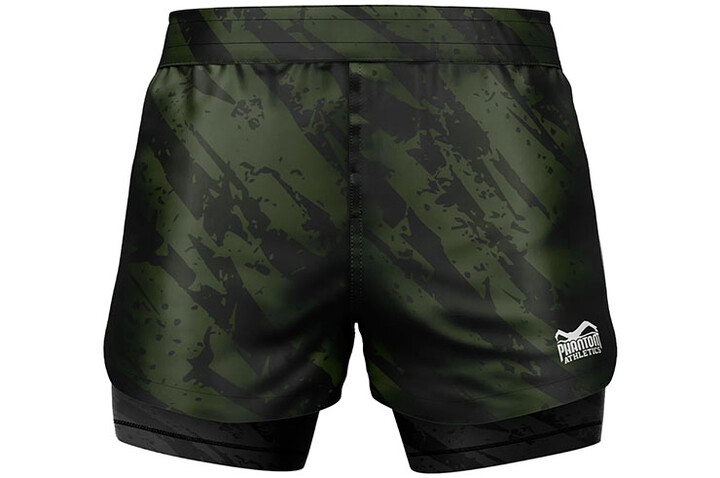 Fusion Fightshort, 2 in 1, Men's Groin Guard Option - Camo Tiger, Phantom Athletics