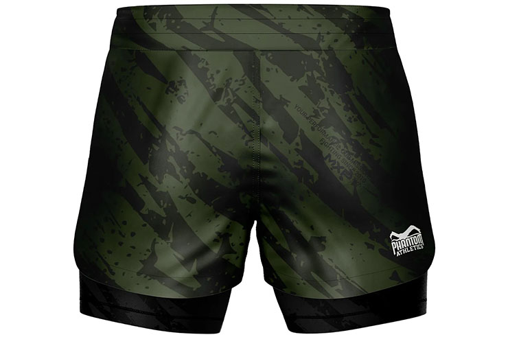 Fusion Fightshort, 2 in 1, Men's Groin Guard Option - Camo Tiger, Phantom Athletics