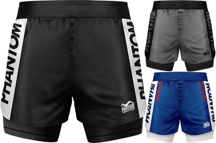 Fightshort Fusion, 2 em 1, opção de calção para homem - Apex, Phantom Athletics