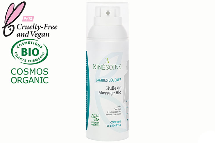 Óleo de massagem biológico - Pernas leves, Kinésoins