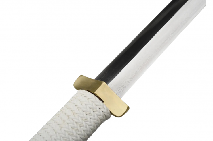 Espada Han Jian Arco Branco - Dinastia Han, LK Chen Forge