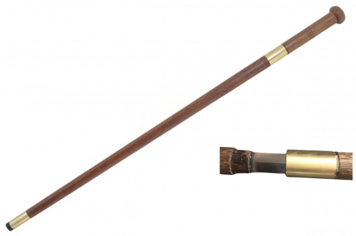 Bengala-espada, madeira de wengué (base metálica danificada)