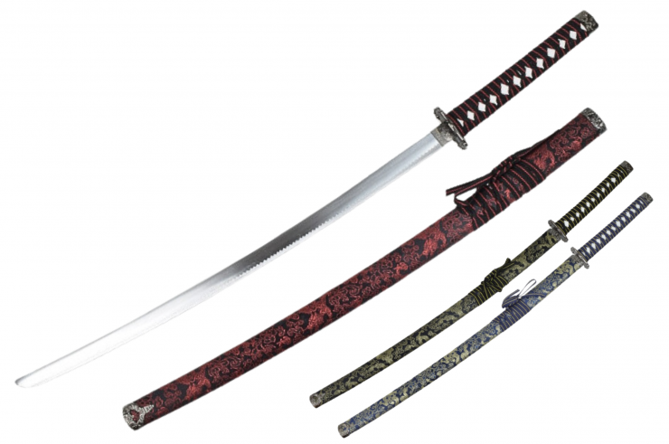 Katana ornemental, Fleurs & Dragon