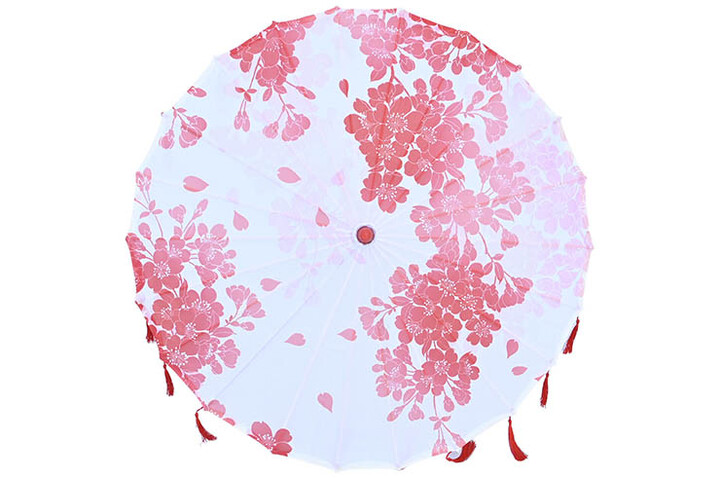 Solário de primavera com fitas vermelhas, Flor de Hibisco