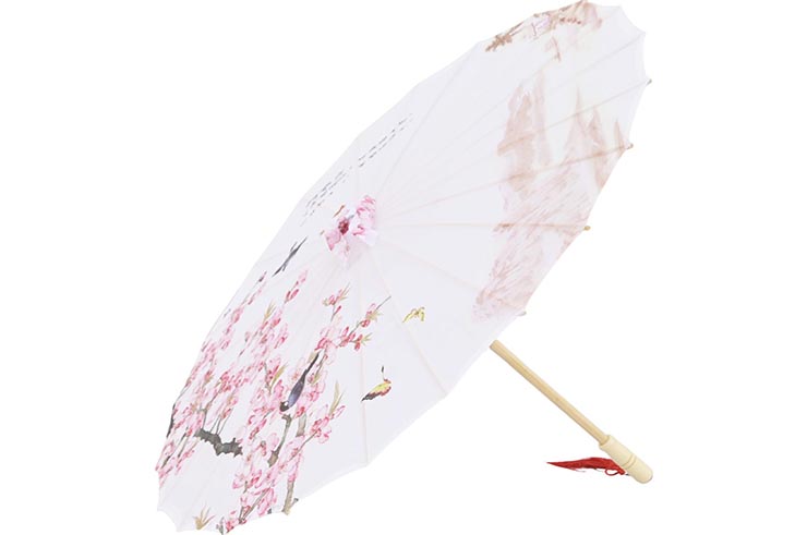 Paraguas Estampado con Cintas, White Fox