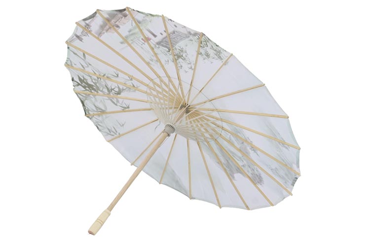 Paraguas Estampado con Cintas, White Fox