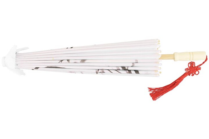 Paraguas Estampado con Cintas, White Fox