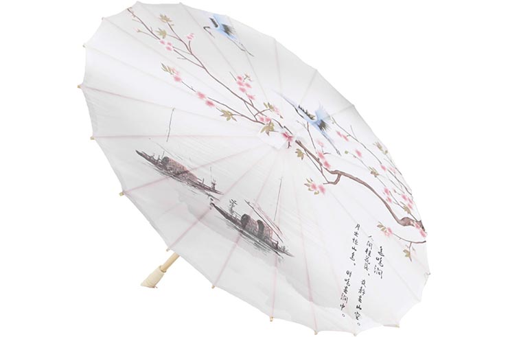 Paraguas Estampado con Cintas, White Fox