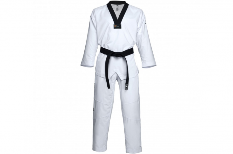 Dobok Taekwondo, WTF Cuello Negro - ADITC03ECO, Adidas