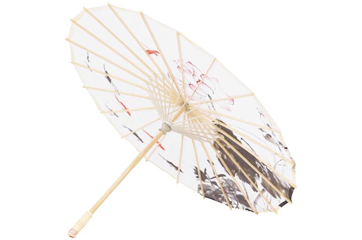 Paraguas Estampado con Cintas, White Fox
