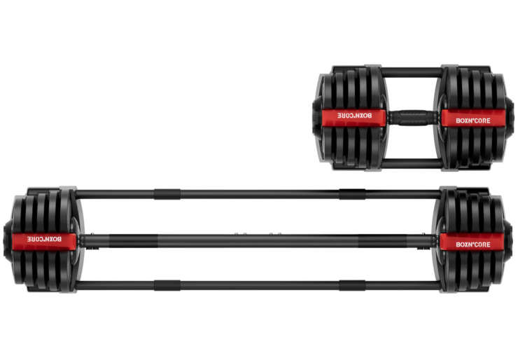 2-in-1 dumbbells (40kg), Boxn'core - LeaderFit