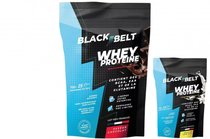 Whey Proteine (750 g) - Arômes naturels, Blackbelt