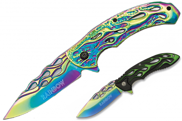 Couteau de poche, Full Fire - Rainbow, Albainox