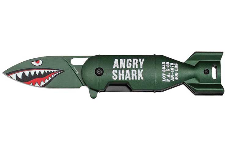 Cuchillo de bolsillo, Angry Shark Bomb - Acero inoxidable, Albainox