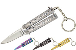 Porte clé couteau papillon - Acier, Albainox