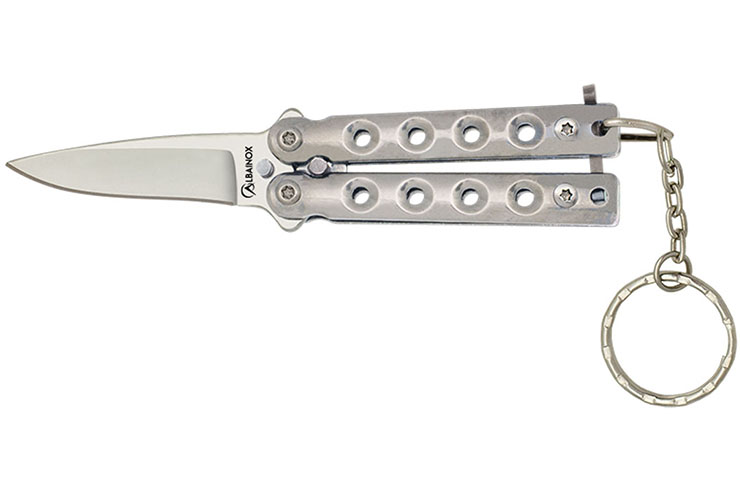 Butterfly knife keyring - Steel, Albainox